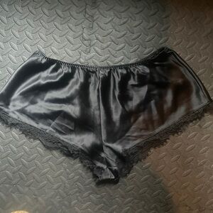 Victoria's Secret Black Satin Shorts